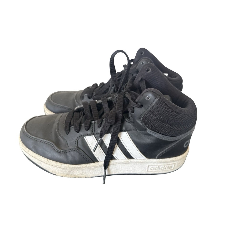 Adidas Boys Hoops Mid 3.0 GW0402 Black Casual Shoes Sneakers Size 5
